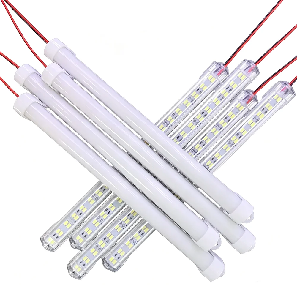 5PCS 50cm DC12V 24V LED Bar Light 5730 SMD Rigid LED Strip with U Aluminium shell 3000k 4000k Cold White 10000k For Car Cabinet