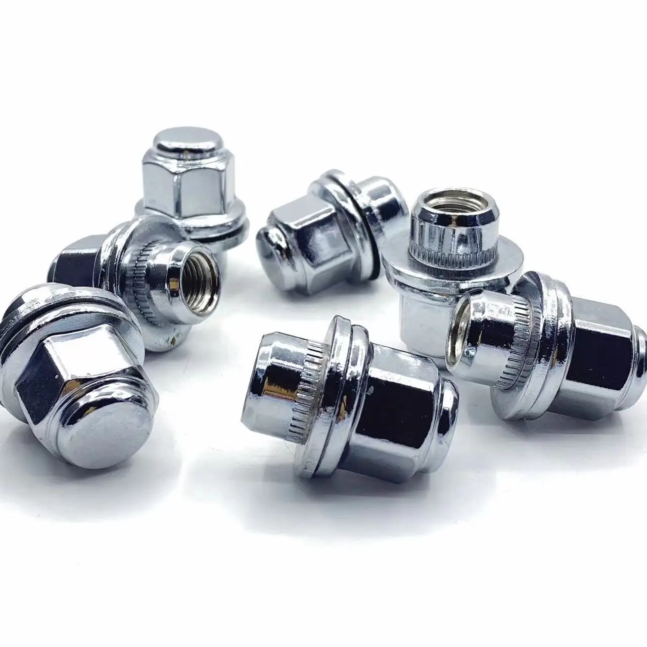 4PCS Alloy Wheel Nuts For Jaguar Xf Xf-R Xe (M12x1.5) Chrome Lug Bolt Stud Set Wheels Tires & Parts
