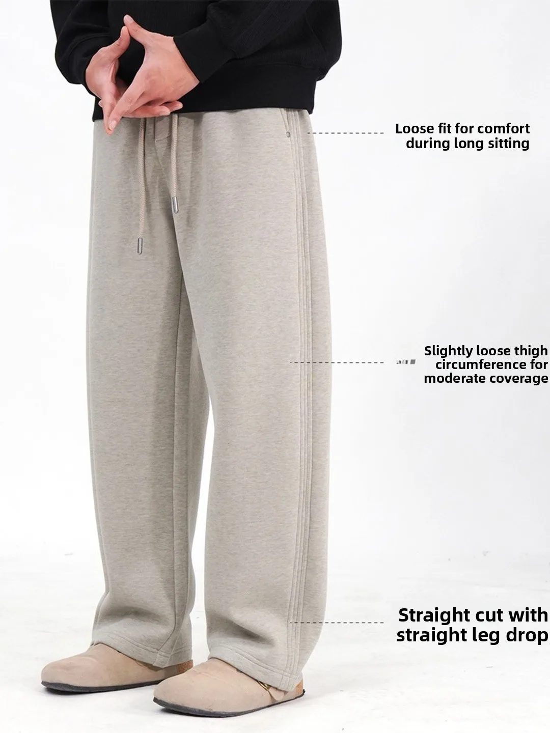 

Мужские спортивные брюки American Sle Heavyweight: модные, универсальные, прямого кроя, на флисовой подкладке, для зимы, повседневные