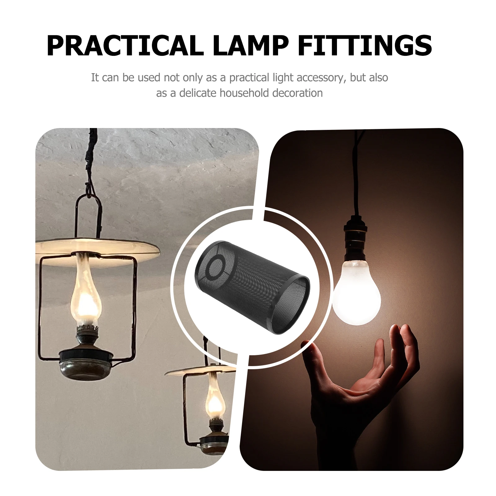 

1pc Metal Lamp Shade Cover Decorative Hanging Light Protector Simple Style Hollow Lampshade Wear-Resistant Home Decor Light