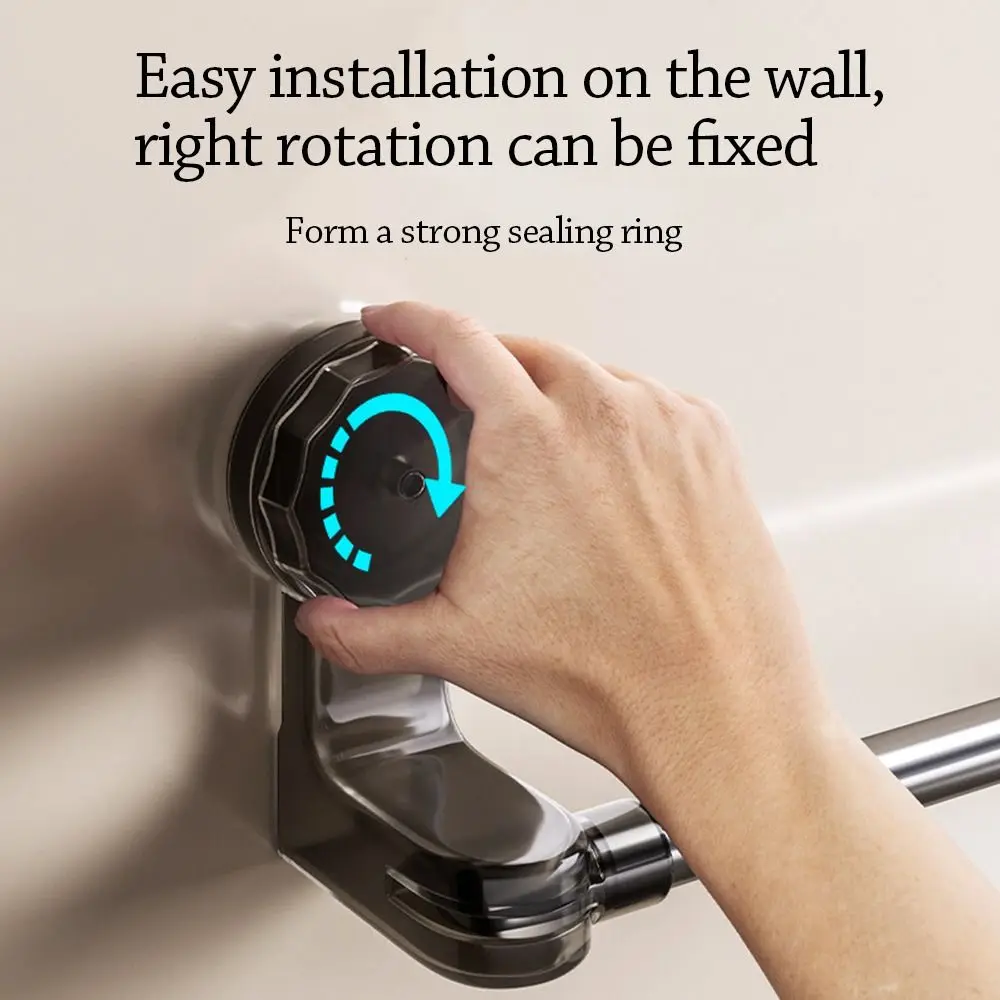 Durable Suction Cup Towel Rack Adjustable Wall Mounted Towel Bars Multipurpose Retractable Clothes Drying Rack