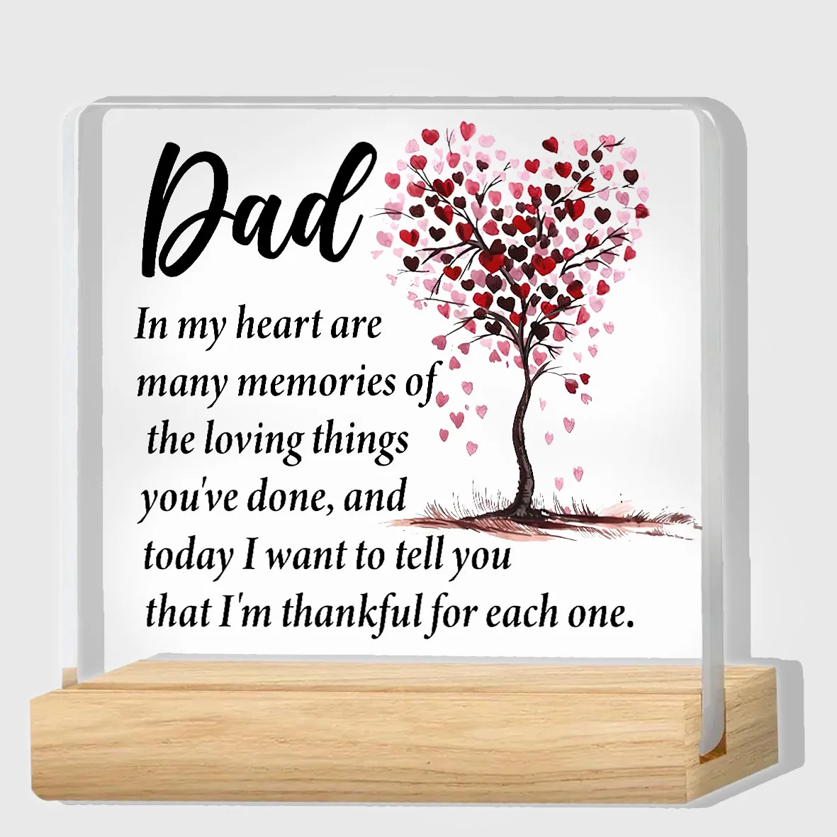 Vatertagsgeschenke von Tochter, Geschenke für Vater zum Geburtstag, Weihnachten, Vatertag, für Meinen Vater Ich Liebe Dich Immer und Für Immer, Transparentes Acryl