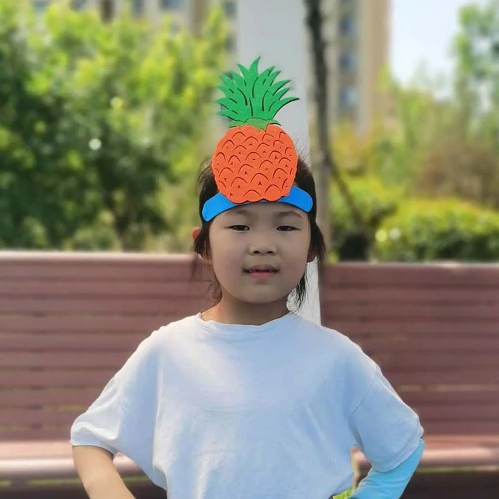 

Cloth Cartoon Fruit Headband Elastic Funny Creative Headdress for Kids Colorful Personalized Kindergarten Performance Headwear