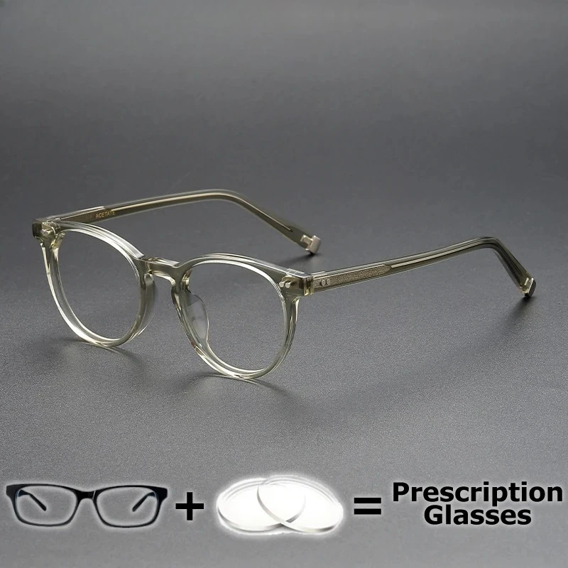 OLLYMURS الرجال نظارات للقراءة المستديرة البصريات نظارات متعددة البؤر وصفة طبية واسعة عدسة التقدمية الانتقال مكافحة الضوء الأزرق قصر النظر
