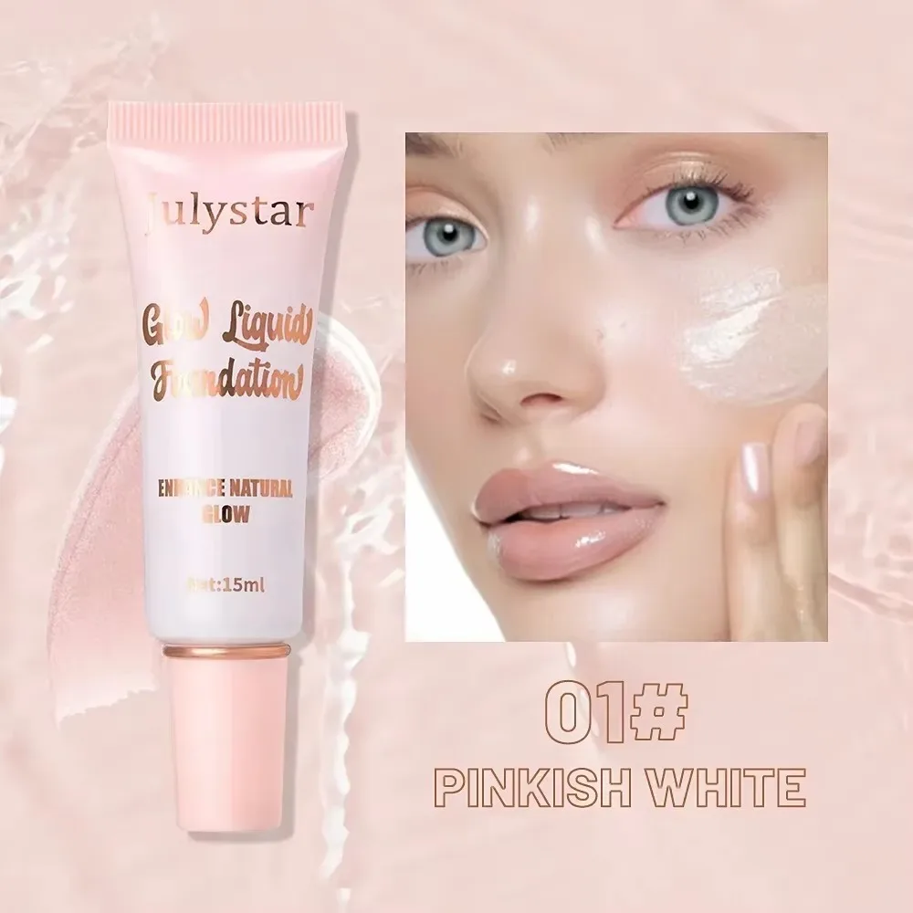 2025 كريم أساس سائل بيرليسسينت يدوم طويلاً مقاوم للماء عالي التغطية خافي عيوب البشرة سطع ثلاثي الأبعاد ظل كونتور للوجه والجسم