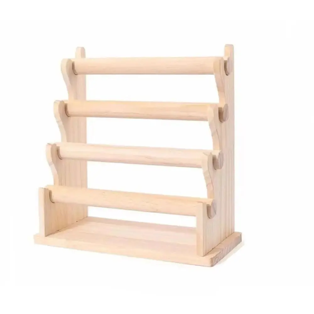 Wooden Hair Band Chain Holder Sturdy 3/4/5 Tier Ribbon Spool Holder Save Space Tabletop Display Watch Display Rack