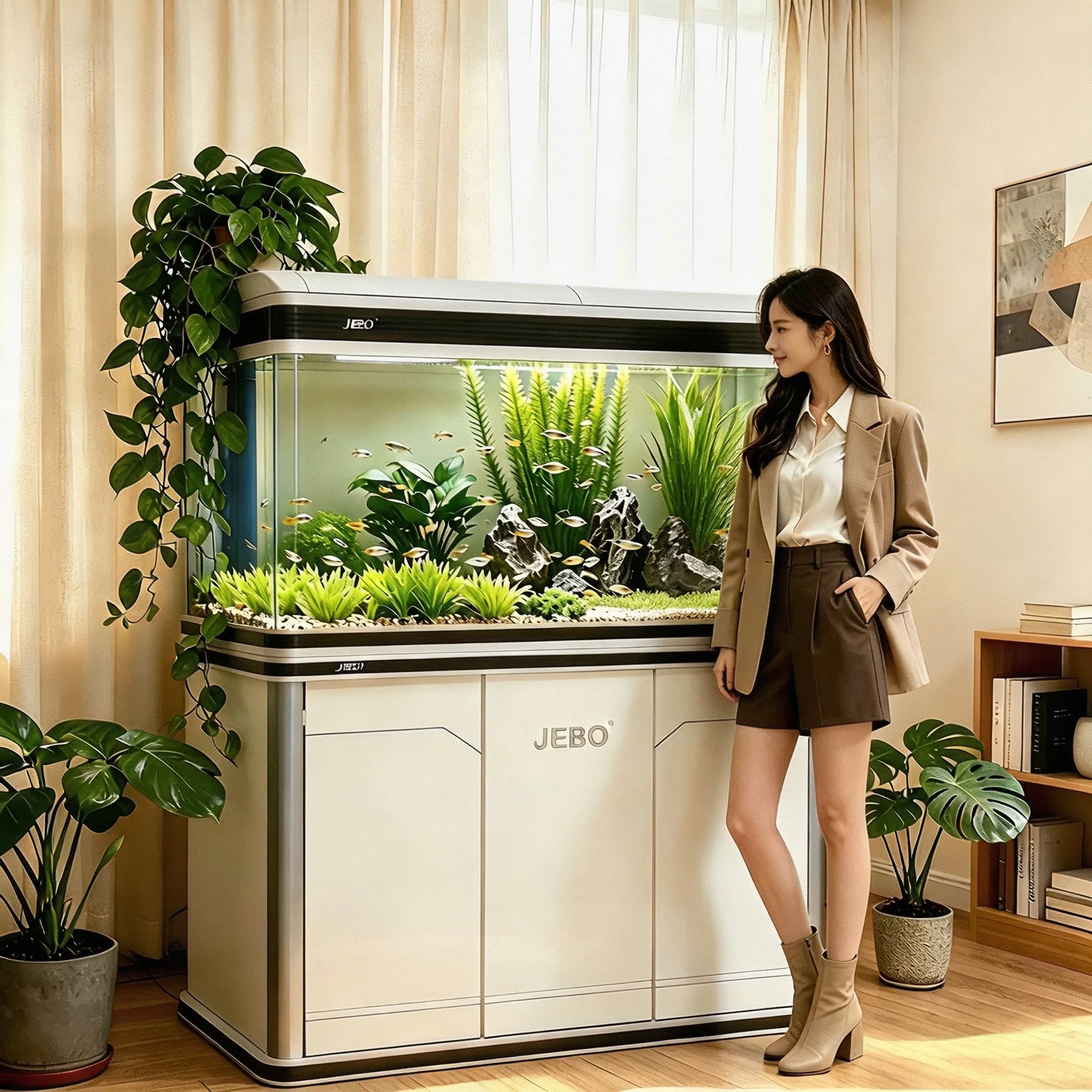 LMM living room fish tank integrated bottom filter lower filter water-free new aquarium