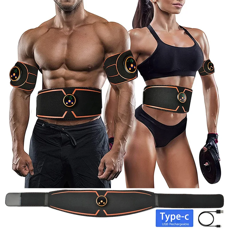 Muscle Stimulator EMS Abs Trainer Electric Muscle Toner Abdominal Toning Belt Arm Leg Belly Lose Weight Home Gym Fitness Workout