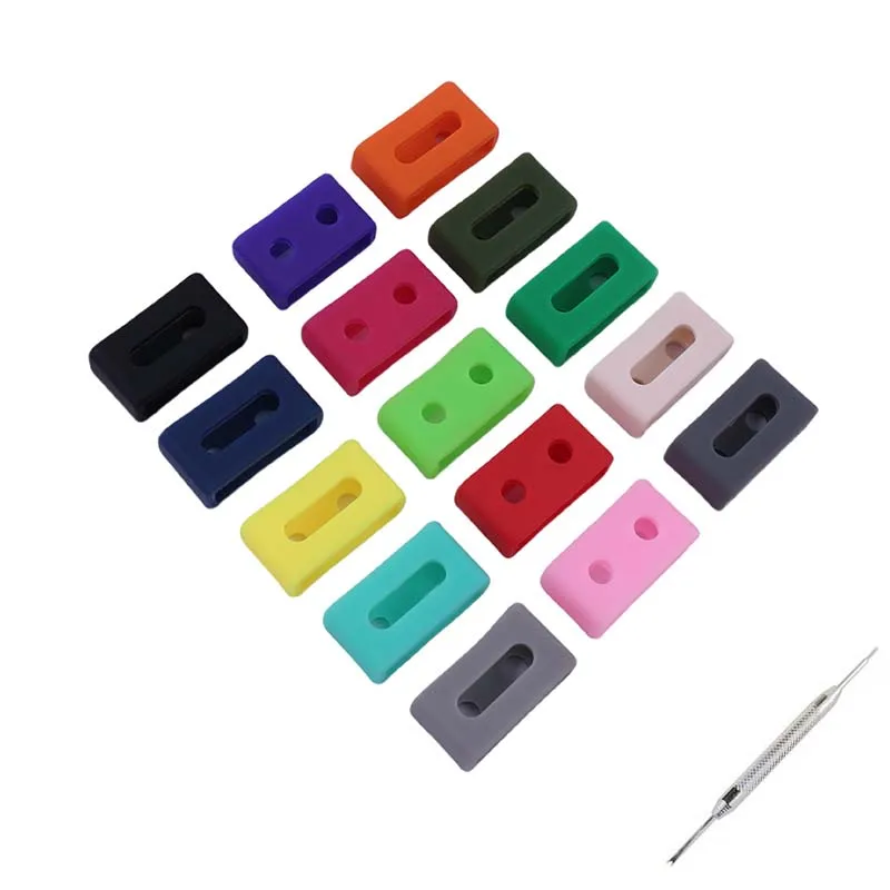 Watch accessories Men's and women's resin ring 16mm20mm22mm24mm Compatible for Casio silicone rubber ring movable loop buckle