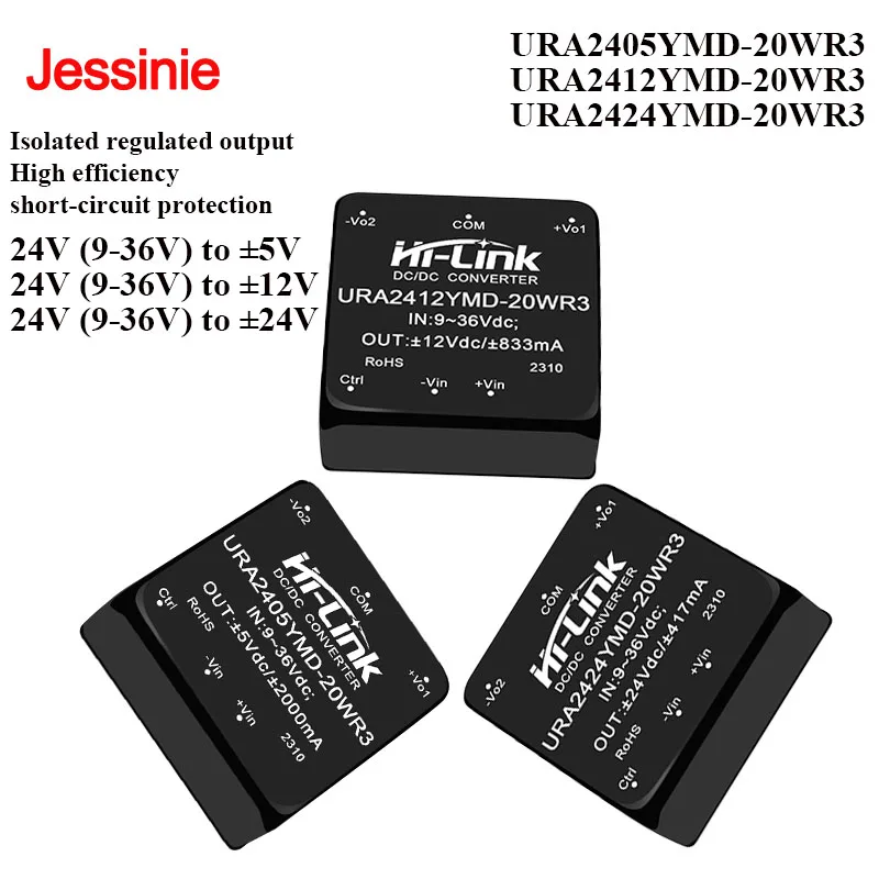 ura2405ymd-20wr3-ura2412ymd-20wr3-ura2424ymd-20wr3-conversor-dc-dc-de-20w-9-36v-para-±5-12-24v-com-protecao-dupla-isolada-contra-curto-circuito