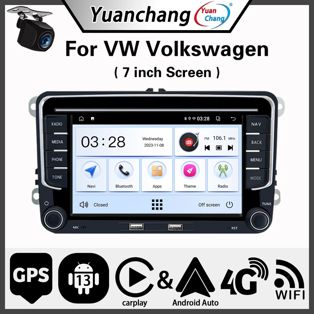 Android 13 авто Carplay для Volkswagen VW Skoda Yeti Roomster Superb Octavia навигационный автомобильный плеер автомобильный радиоприемник 7862 8G + 256G