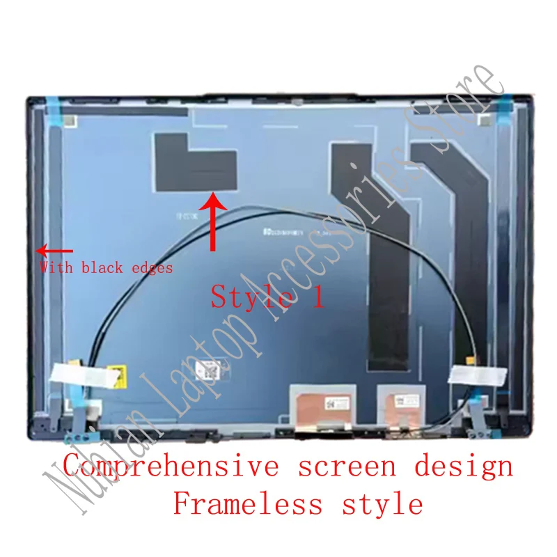 Imagem -02 - Laptop Lcd Tampa Traseira Moldura Frontal Descanso de Palma Tampa Inferior Tampa do Eixo Lenovo Yoga Slim Pro 14aih7 14iap7 2023