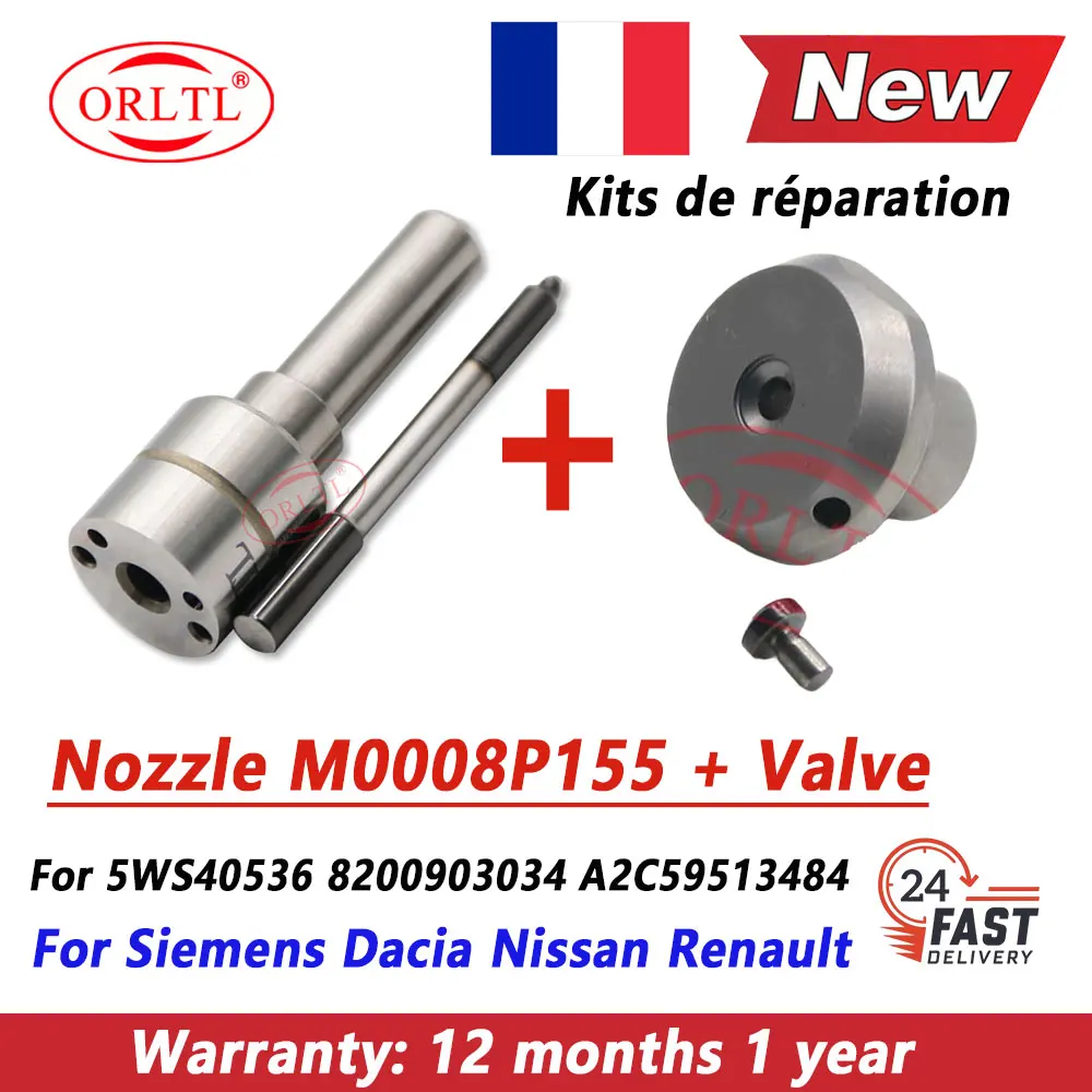 

5WS40536 8200903034 A2C59513484 Injector Repair Kits Nozzle M0008P155 Control Valve For Siemens Dacia Nissan Renault Injector