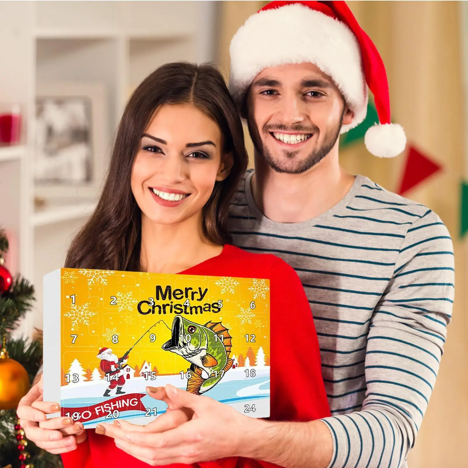 تقويم الصيد مجيء 24 يوم 2025 هدايا الحفلات علف الاسماك عيد الميلاد مجيء طعم الاسماك التقويم للبنين صديقها زوج الأب #2