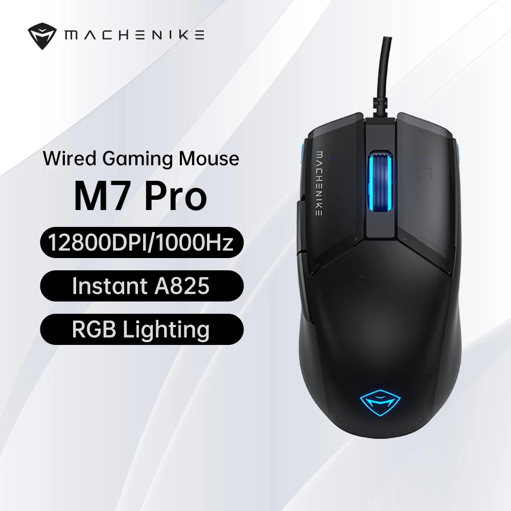 Machenike M7Pro Wired Gaming Mouse USB Instant A825 12800DPI