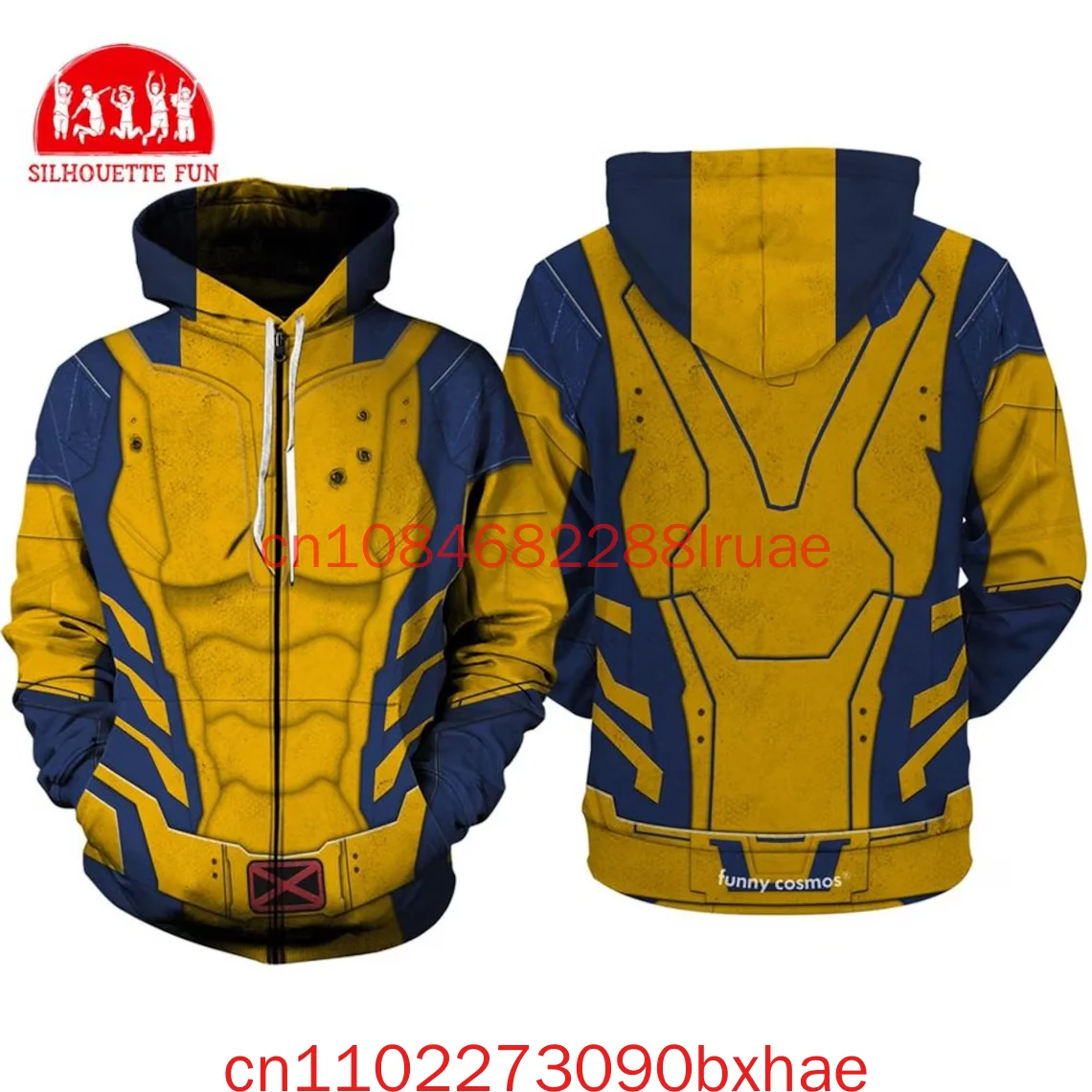 

New Deadpool and Wolverine Full Over Print Hoodie Deadpool 3 Movie Shirt Deadpool Wolverine Superhero Cosplay Sweatshirt