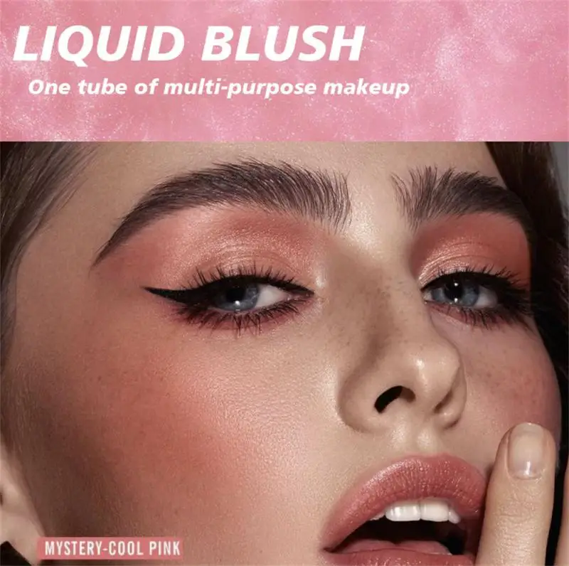 Liquid Powder Blusher Silky Natural Cheek Rouge Soft Mist Face Makeup Waterproof Long Lasting Blusher Cosmetic 4 Color New