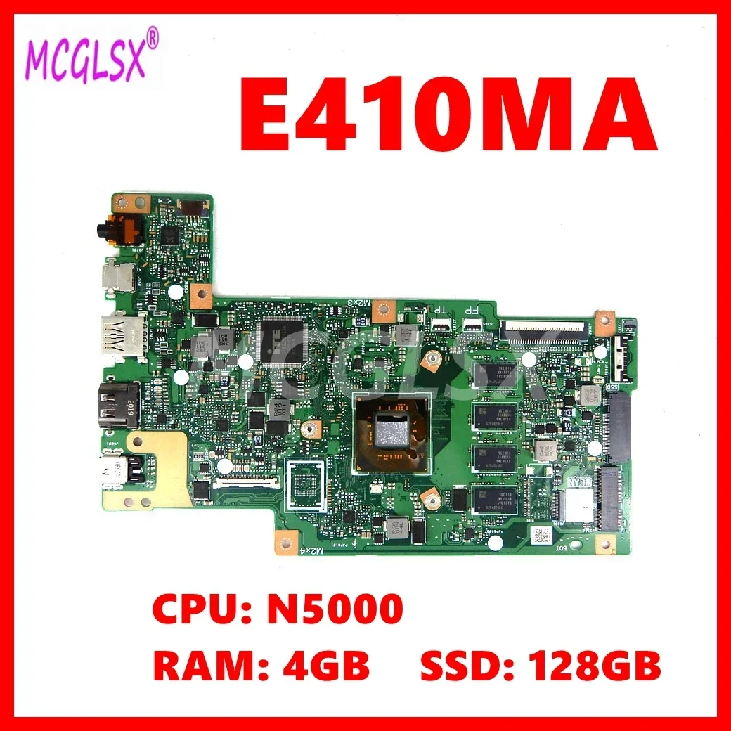 E410MA  Mainboard For Asus E410MA E410MAB E410M Laptop Motherboard with N4120 CPU 8GB-RAM 100% Tested OK