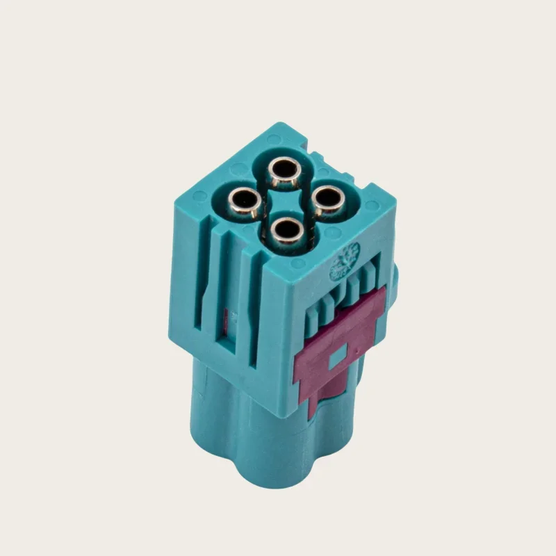 1pcs/lot Automotive connector MINI FAKRA female 4 in 1 Z-type water blue for GPS in car use Adapter