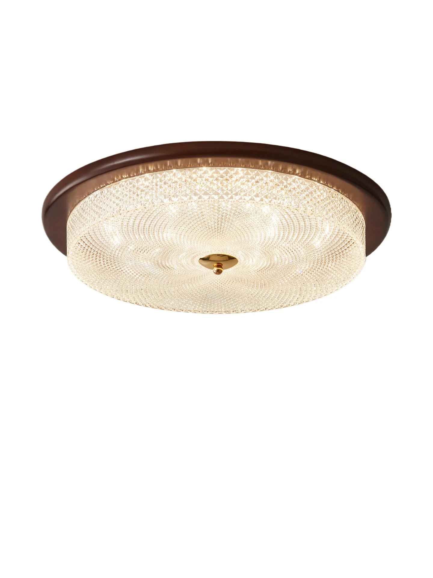 Medieval Style Bedroom Ceiling Light, High-end Simple American Retro Walnut Home Super Bright Eye Protection Study Light