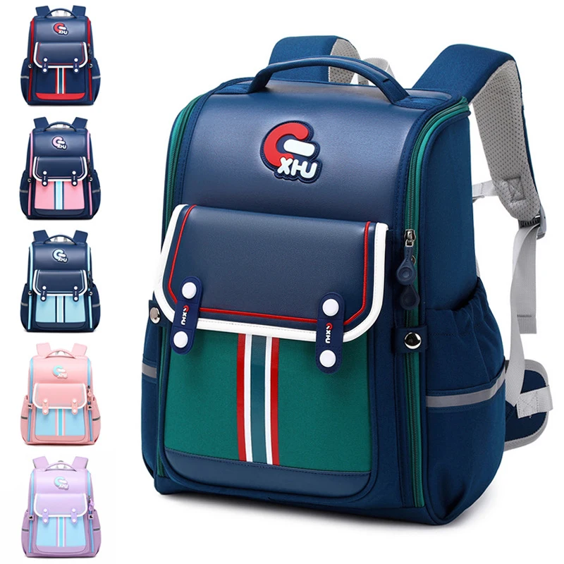 

Schoolbag for Boys and Girls Cute Simple Nylon Back Care Teenagers Backpack Waterproof Large Capacity Lightweight School Bag