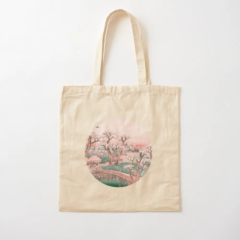 

Hiroshige - Ukiyo e Koganei Bridge Tote Bag Тканевые сумки женская сумка Женские сумки многоразовые продуктовые сумки Холщовая большая сумка