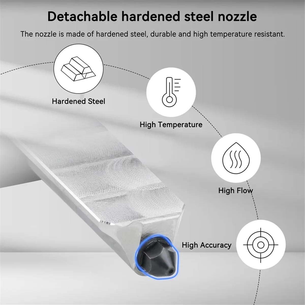 For Bambu Lab A1 Hotend Kit Replace Nozzle 0.8mmJAS