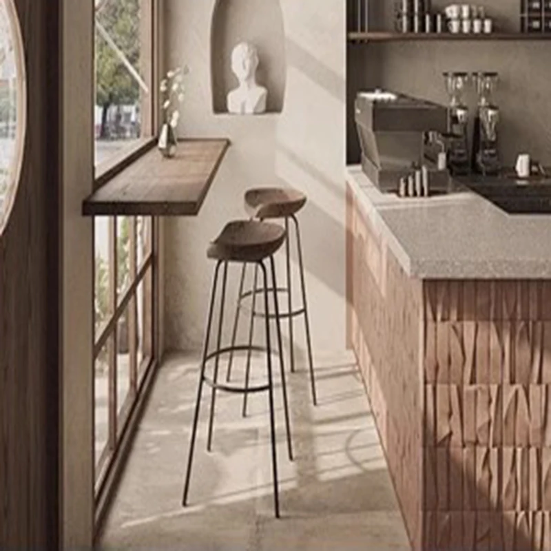 كراسي بار احترافية بسيطة للحلاقة قابلة للتعديل مع كراسي بار للتخييم الخلفي وأثاث بار مريح للاسترخاء #6