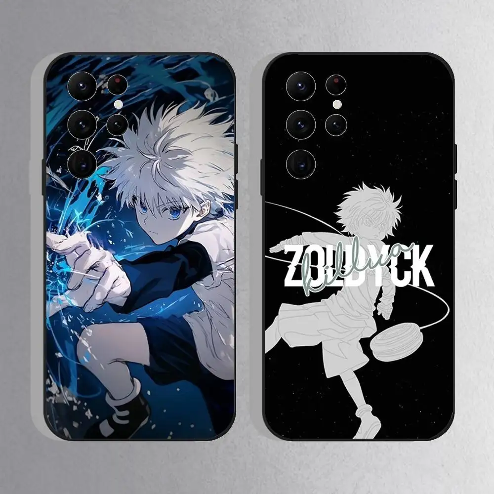 K-Killua Hunter X Hunter Phone Case For Samsung S10,S21,FE,S21 ,S26,S25,S24,S23,Ultra,S9,S22,Plus Black Shell Cover