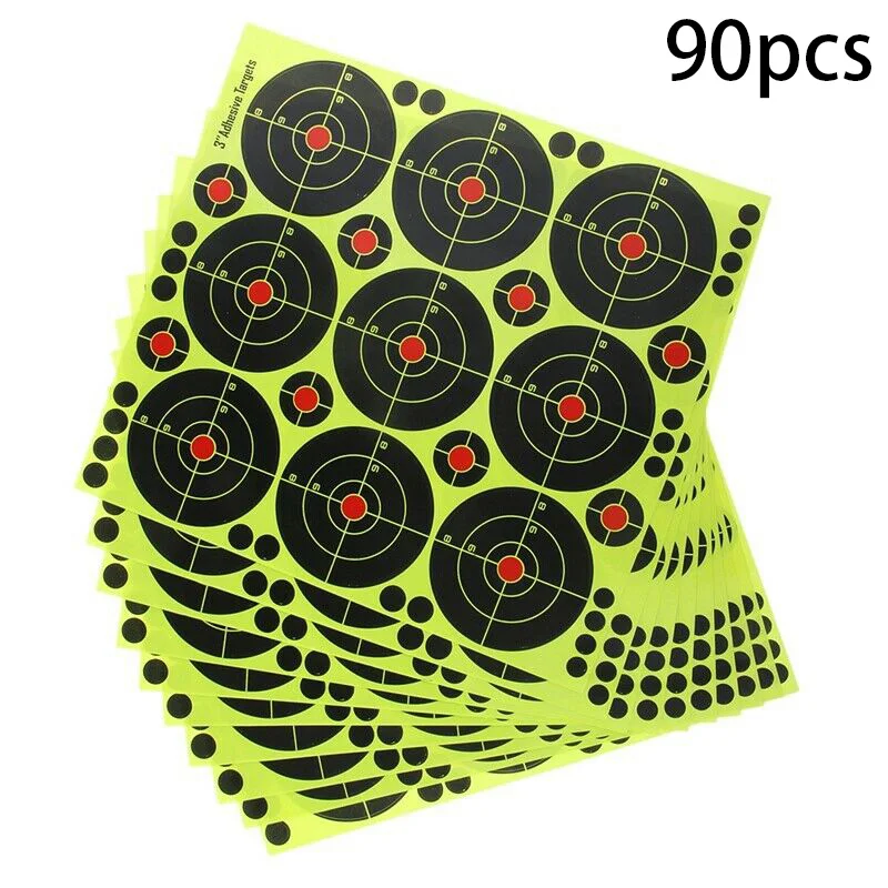 90pcs 3 Inch Per Pack Splash Flower Target  Adhesive Reactivity Shoot Target Aim For Gun / Rifle / Pistol Binders Targete Sets