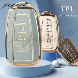 jingyuqin TPU Car Remote Key Case Cover Fob For Toyota CHR Camry Corolla RAV4 Highlander C-HR Prius Land Cruiser Prado 4 Buttons