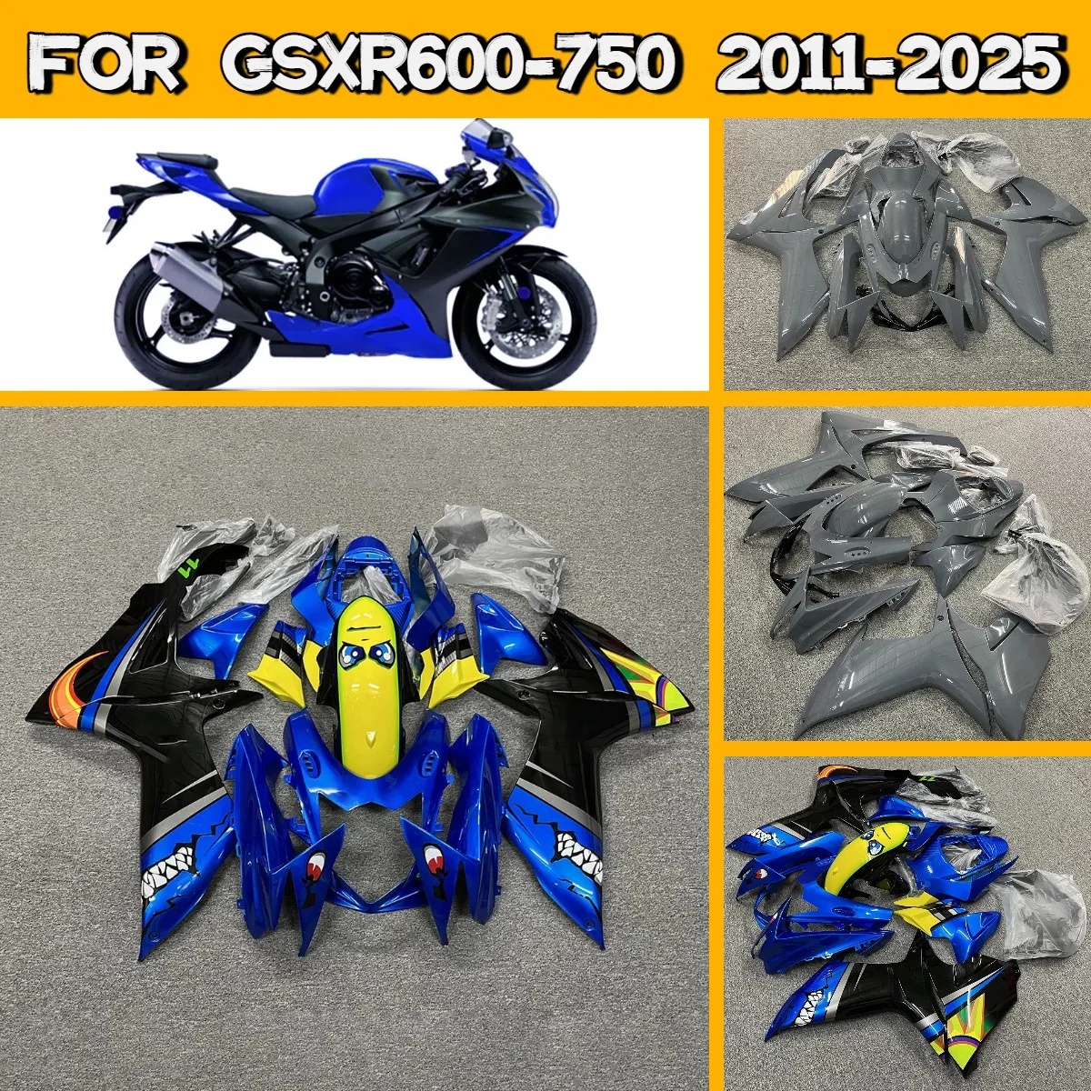 Fairing Set for 2011-2025 Suzuki GSXR600 GSXR750 ABS Injection Panel Kit Motorcycle Fairings 11-25 GSXR 600 750 New Style