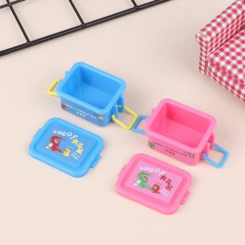 1/12 Dollhouse Mini Storage Box Model Dollhouse Home Decoration Dolls House Accessories For Kid Pretend Play Toys