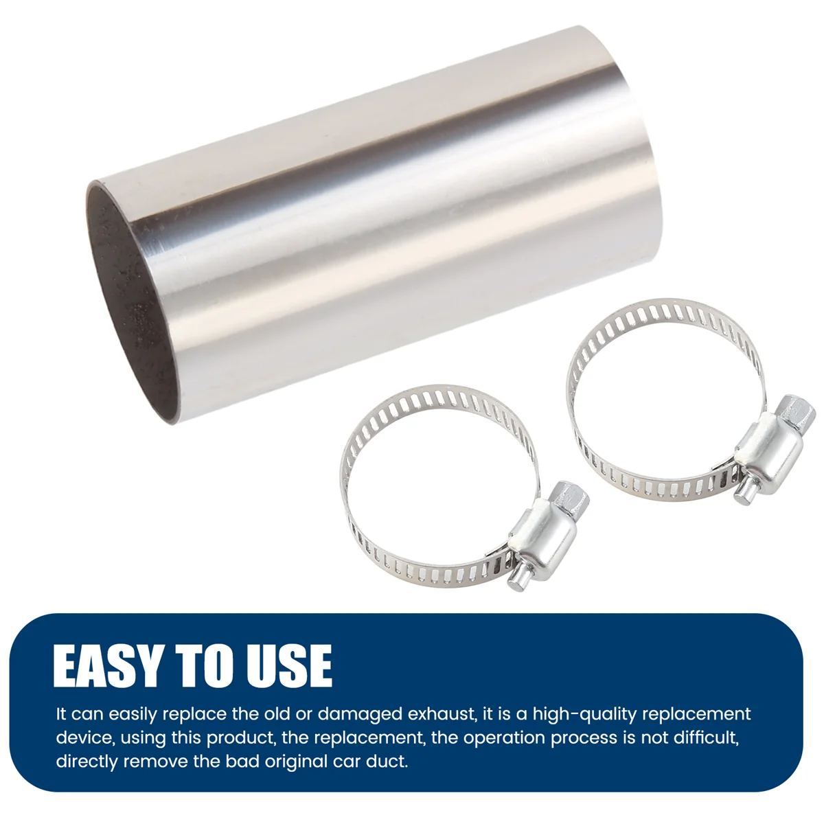 AT77 24Mm Heater Exhaust Pipe Connector Air Parking Heater Stainless Steel Gas Vent Hose with Clamps for Webasto Heater