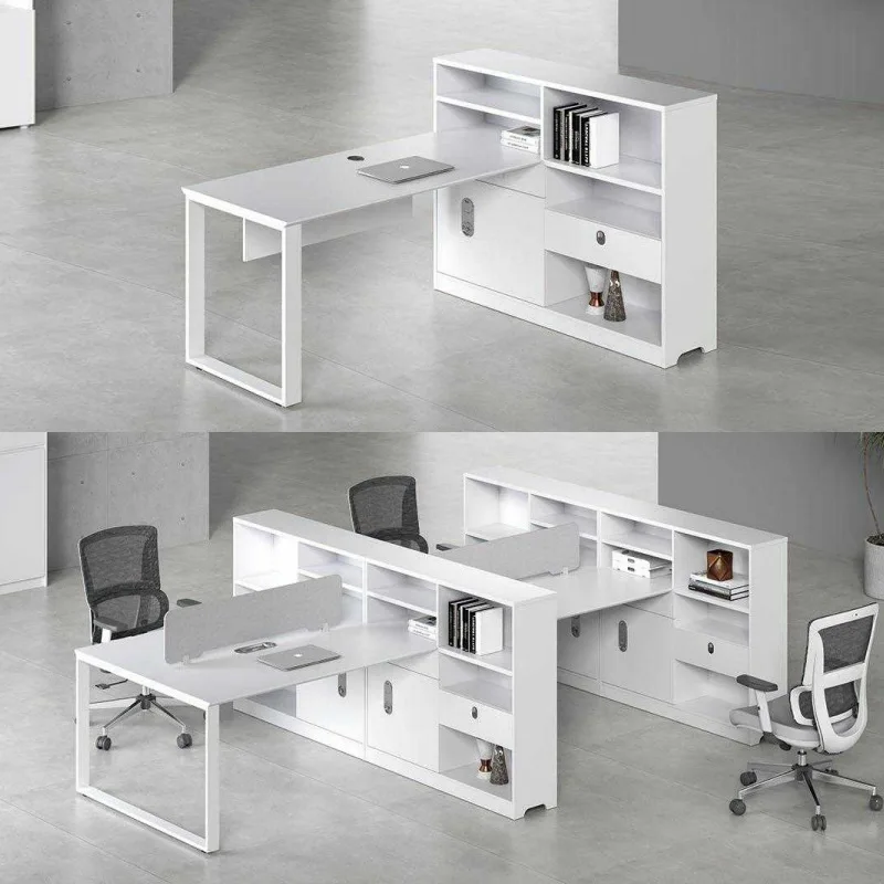 E0 Desk Sub-Combination Staff Station Desk Finance Office 4 Four Six Screen Supervisor Staff Desk