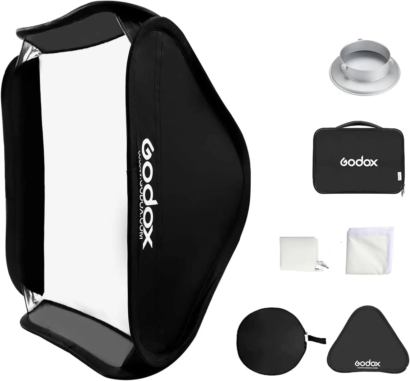 

32x32 inches / 80x80cm Portable Foldable Studio Flash Softbox Diffuser kit with Bowens Mount Speedring and Carrying Case for