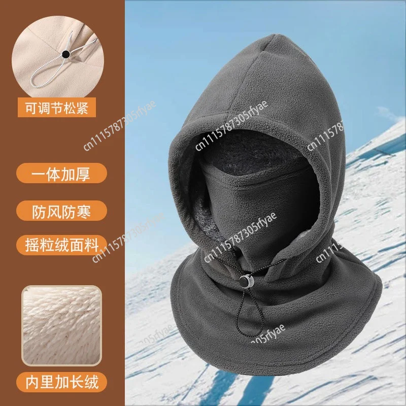 Winter Balaclava Hat For Men And Women Thermal Fleece Lined Thickened Windproof Face Mask Ear Neck Cover Outdoor Cycling Hood