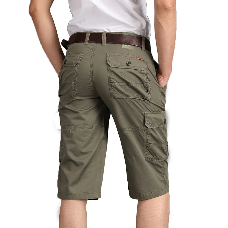 Multi-pocket shorts men's summer new style youth casual loose straight comfortable large size all-match mid-length pants