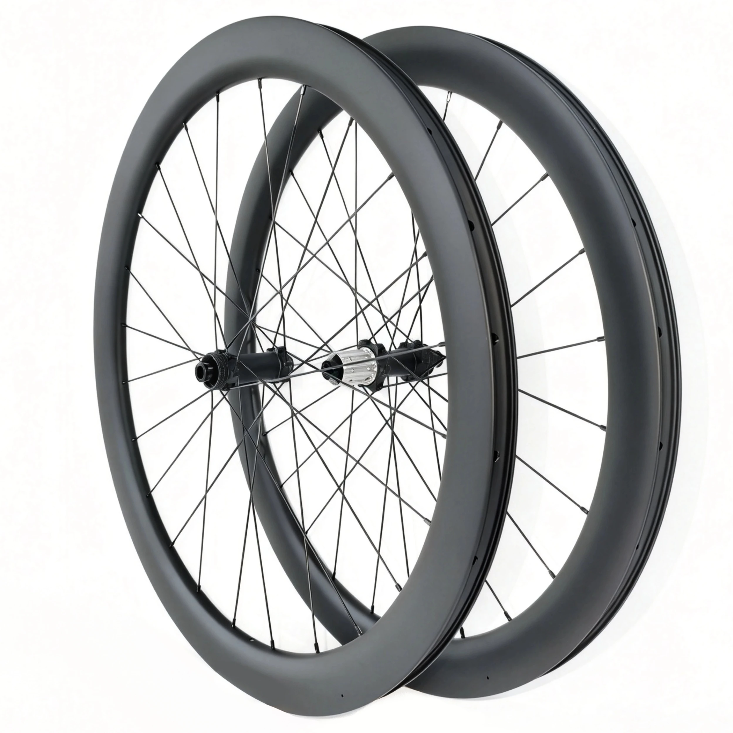 AliExpress NONE 700C Road bike Carbon Wheelset 35mm Width 36T Center lock Ratchet tubless clincher carbon wheels Cyclocross gravel Bicycle