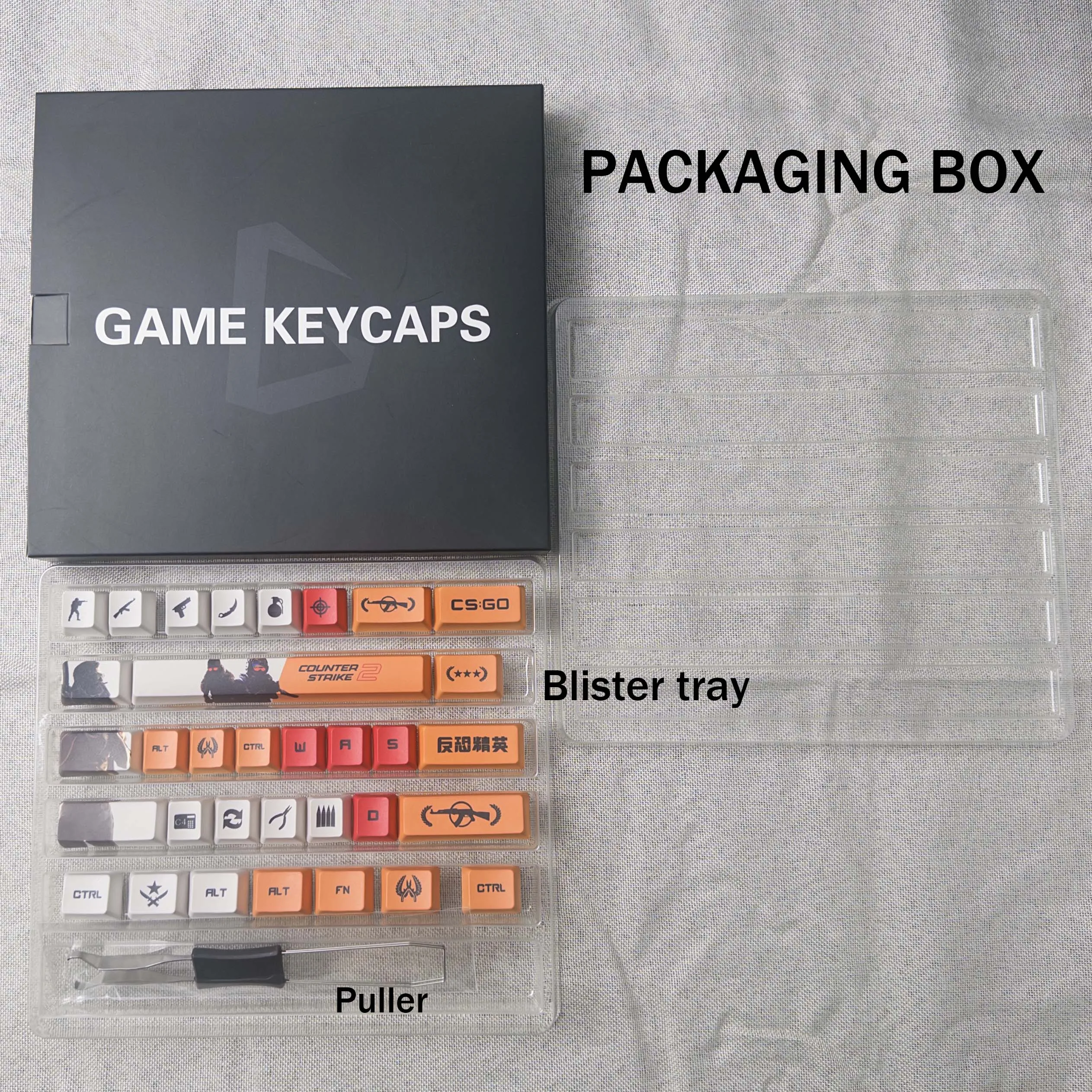 مجموعة أغطية مفاتيح CSGO CS2 متوافقة مع لوحة المفاتيح الميكانيكية 29 مجموعة أغطية مفاتيح مكونة من 14 مجموعة أغطية مفاتيح لملحقات لوحة مفاتيح الألعاب