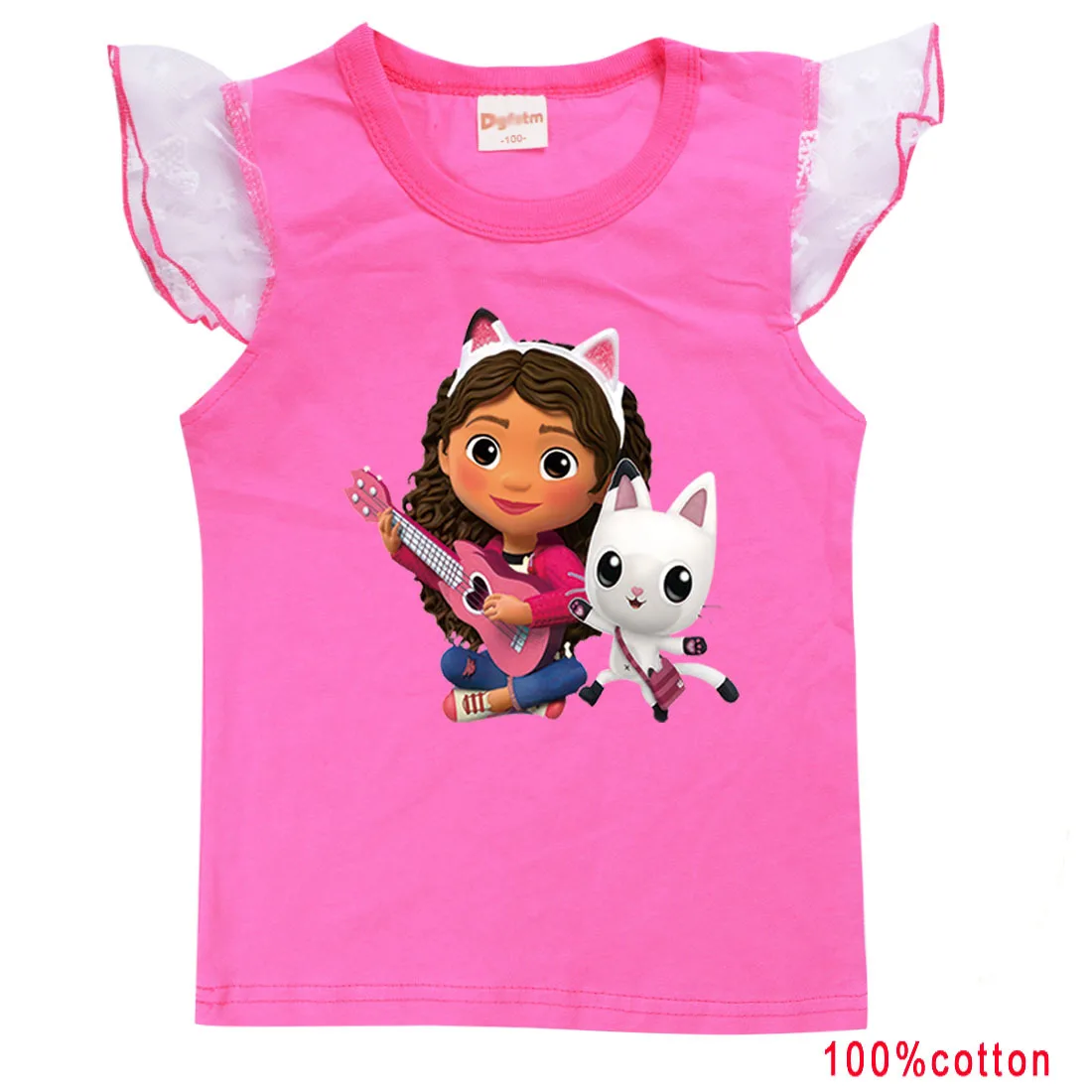 Gabby Dollhouse cats Tshirt Kids Cotton T Shirt Baby Girls Short Sleeve Tops Children Cartoon Clothing Toddler Boy Summer Tee