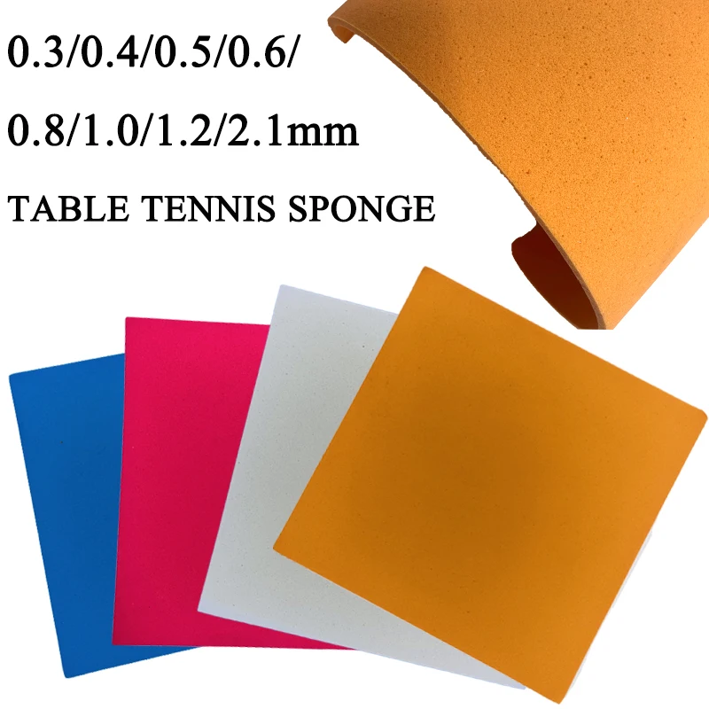 Ultra Thin & Light Table Tennis Sponge 0.3/0.4/0.5/0.6/0.8/1.0/1.2/2.1mm High-density Ping Pong Sponge for Table Tennis Rubber