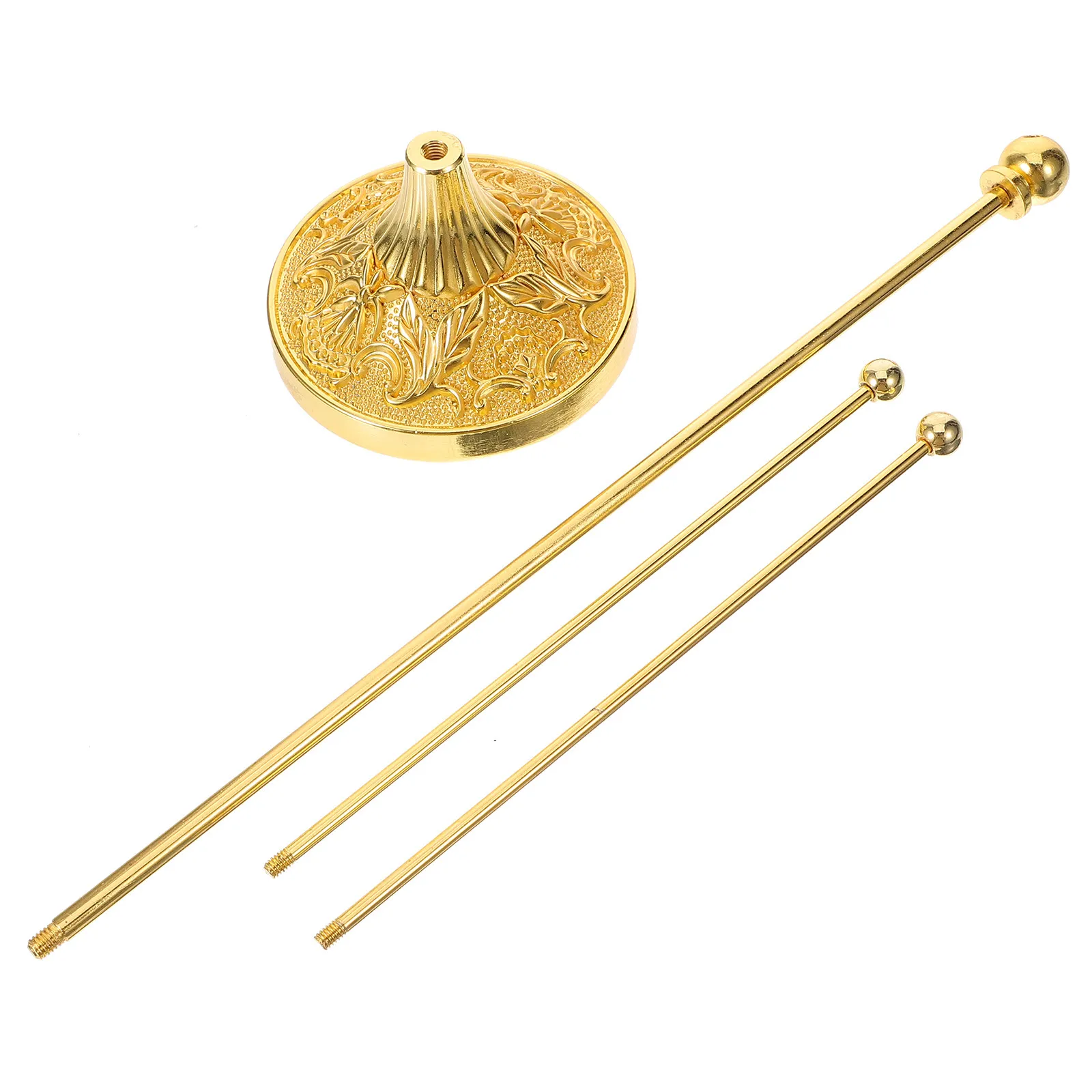 Metal Desk Flag Holder Desktop Flagpole Stand with Wear Resistant Round Base for Small Flags Office Decoration Indoor Flag