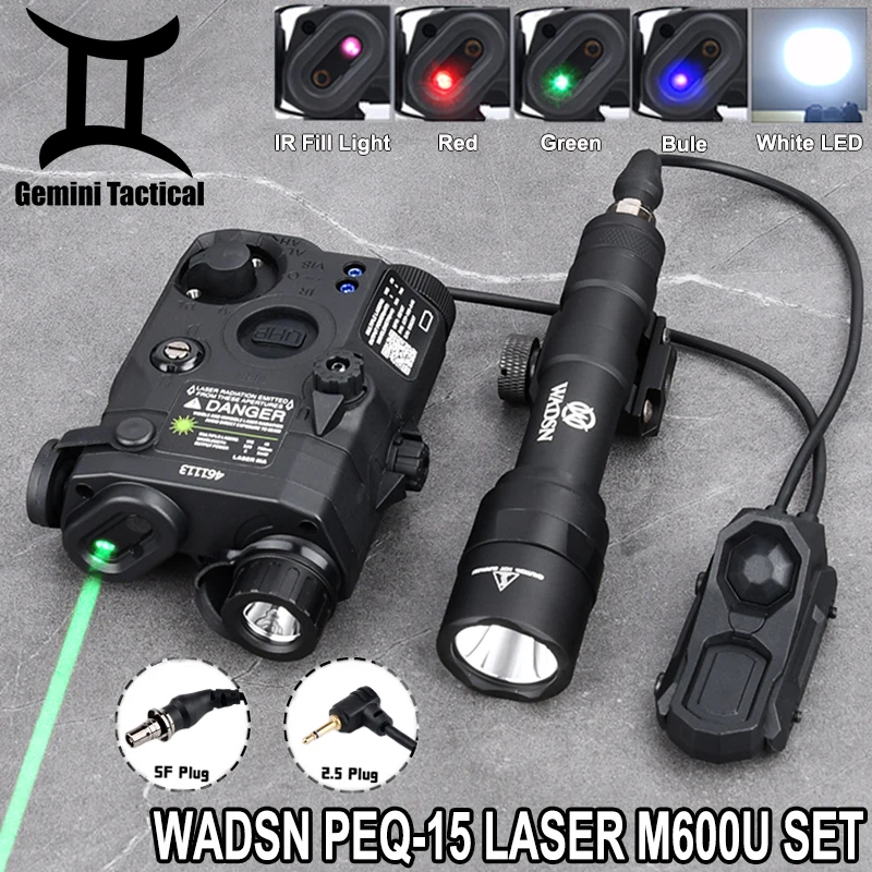 

Wadsn PEQ15 IR Fill Light Laser M600U Flashlight Set Red Green Blue Dot PEQ-15 M600C Scout Light UNAxon Dual Switch MLok Keymod