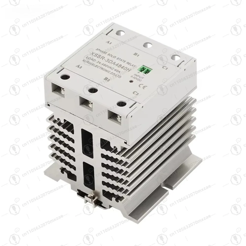 مرحل الحالة الصلبة العالمي 40 أمبير، حامل السكك الحديدية DIN SSR مع المشتت الحراري لأحمال التيار المتردد، الوحدة الصناعية XSSR-3DA4840H
