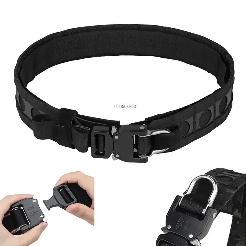 

Tactical Combat Belt Outdoor Hunting Shooting War Game 2 In 1 Waist Belts Sports Training Working Airsoft Comfortable Girdle