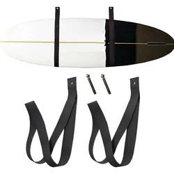 Tabla de surf Longboard, eslinga de pared, correa de almacenamiento, sistema de estante para tabla de surf, colgador de garaje, soporte de pared ajustable