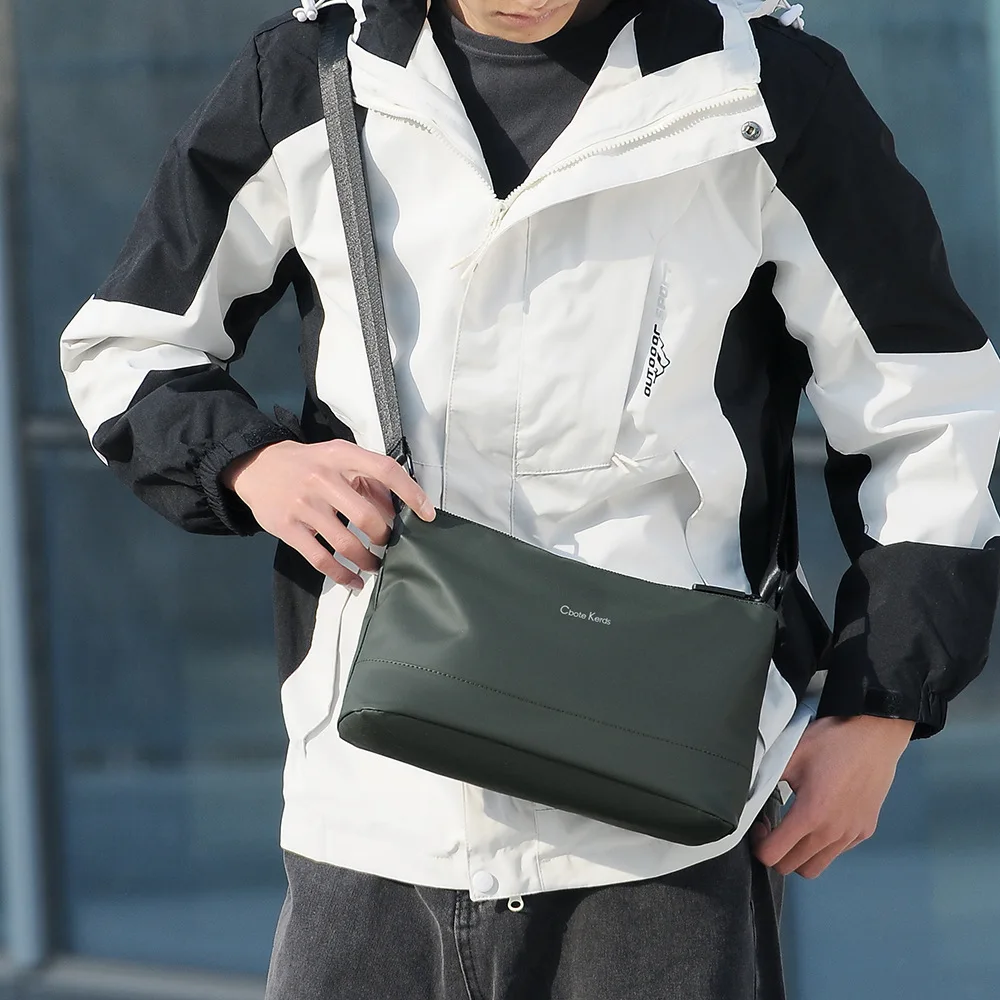 

4sets Fashionable And Casual Men's Crossbody Bag Trendy Single-shoulder Bag Waterproof Multi-compartment Large-capacity Backpack