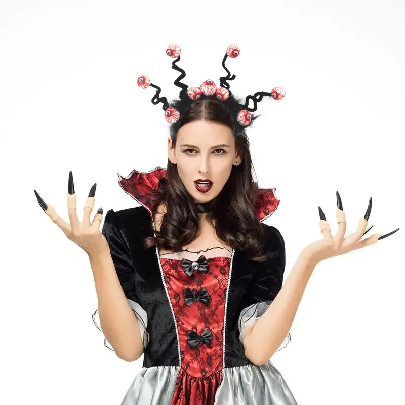 Opaska na głowę z gałką oczną boże narodzenie Halloween Cosplay Horror Fantasy Hairband Girl Kids Roleplay akcesoria do roleplayów śmieszne nakrycia głowy