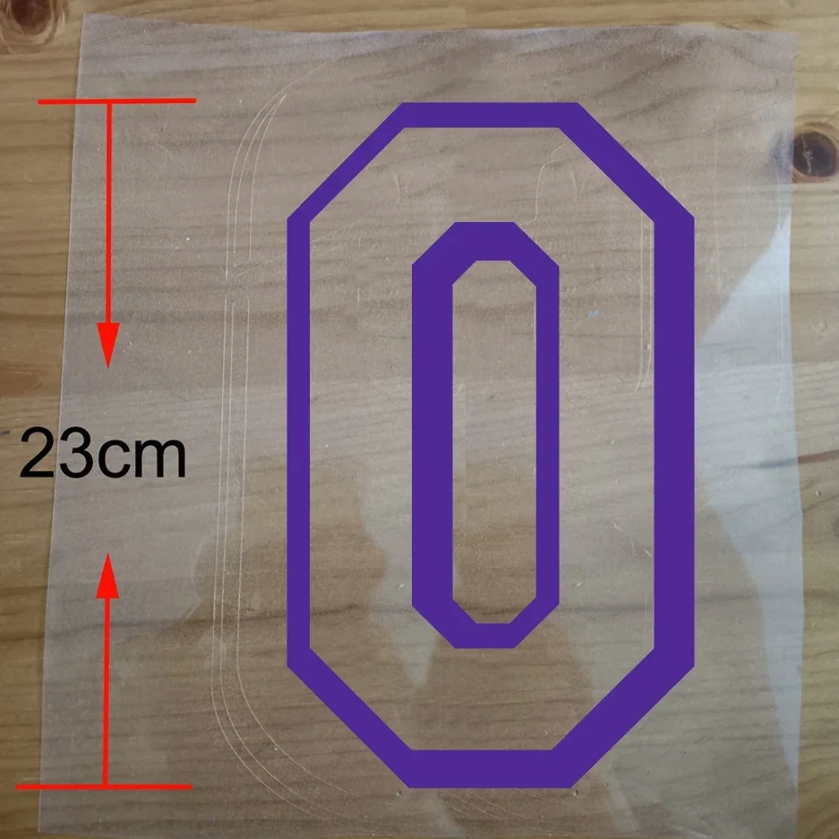 23cm Large Number Patches High Quality PU Material High Elasticity Basketball Team Number 0-9Thermal Transfer Printing Stickers